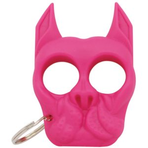 Brutus Bulldog Keychain – ABS Plastic, Pink, Keyring