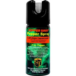 Pepper Shot 2 oz Pepper Spray – Stream or Fogger, UV Dye