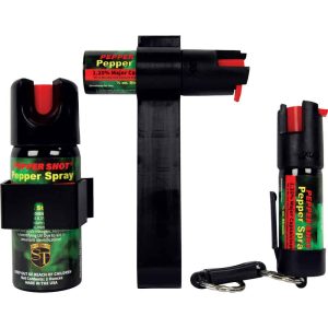 Pepper Shot Tri-Pack Pepper Spray – Home & Carry Set