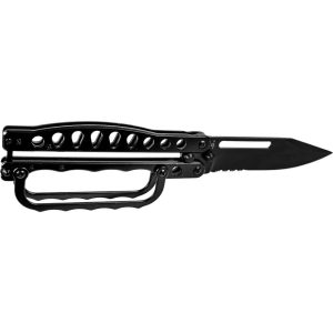 Butterfly Trench Knife – 5-Inch Serrated Blade, Knuckle Guard