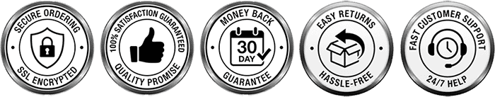 Secure Checkout - Satisfaction Guaranteed - Money Back Guarantee